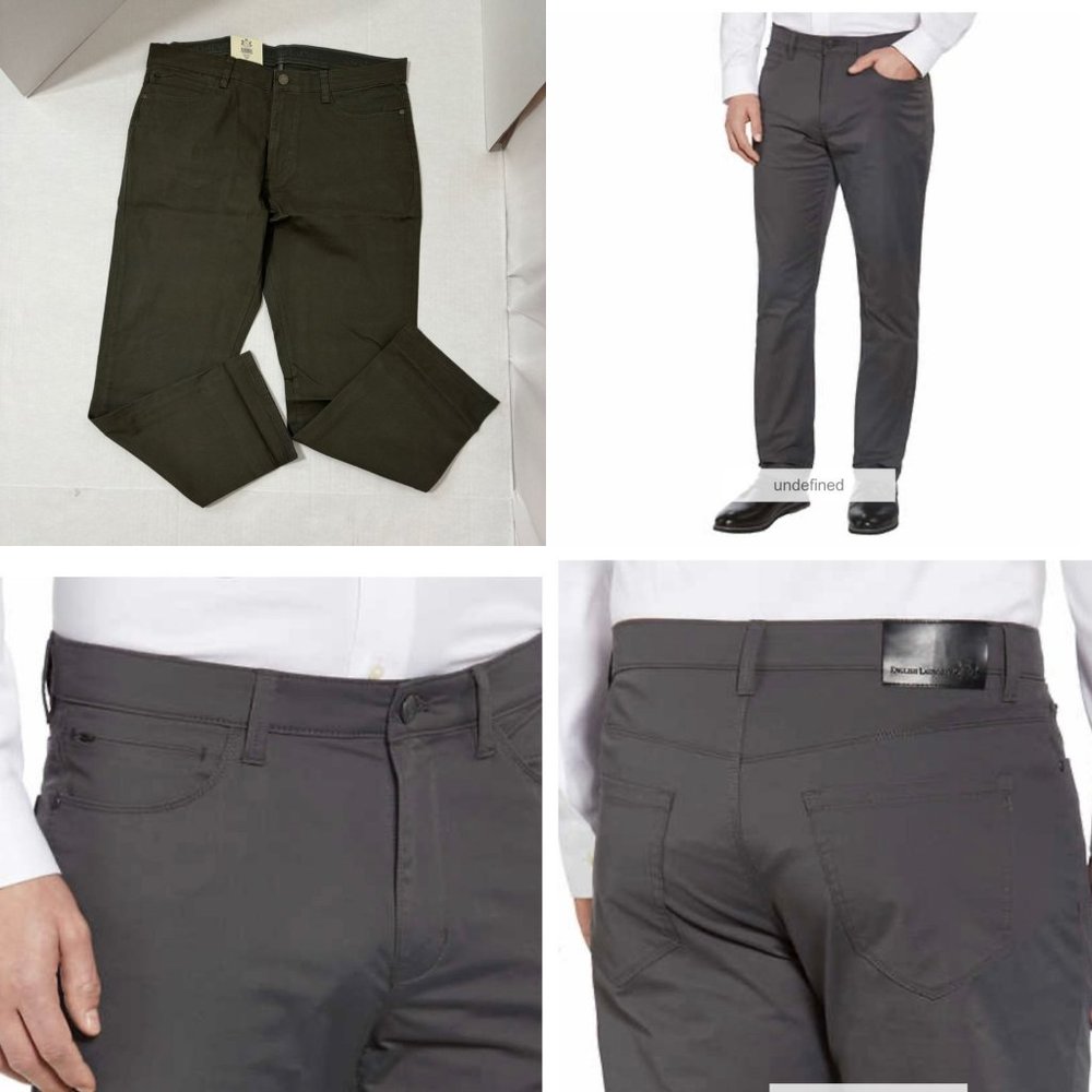 English Laundry NWT Sz 38X29 Olive Green The Oaklum 5 Pocket Slim Straight Pants - Picture 1 of 16